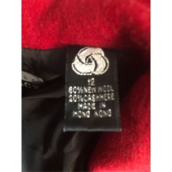 Ellen Tracy Linda Allard red wool cashmere blend fully lined red blazer size 12 - Picture 6 of 8